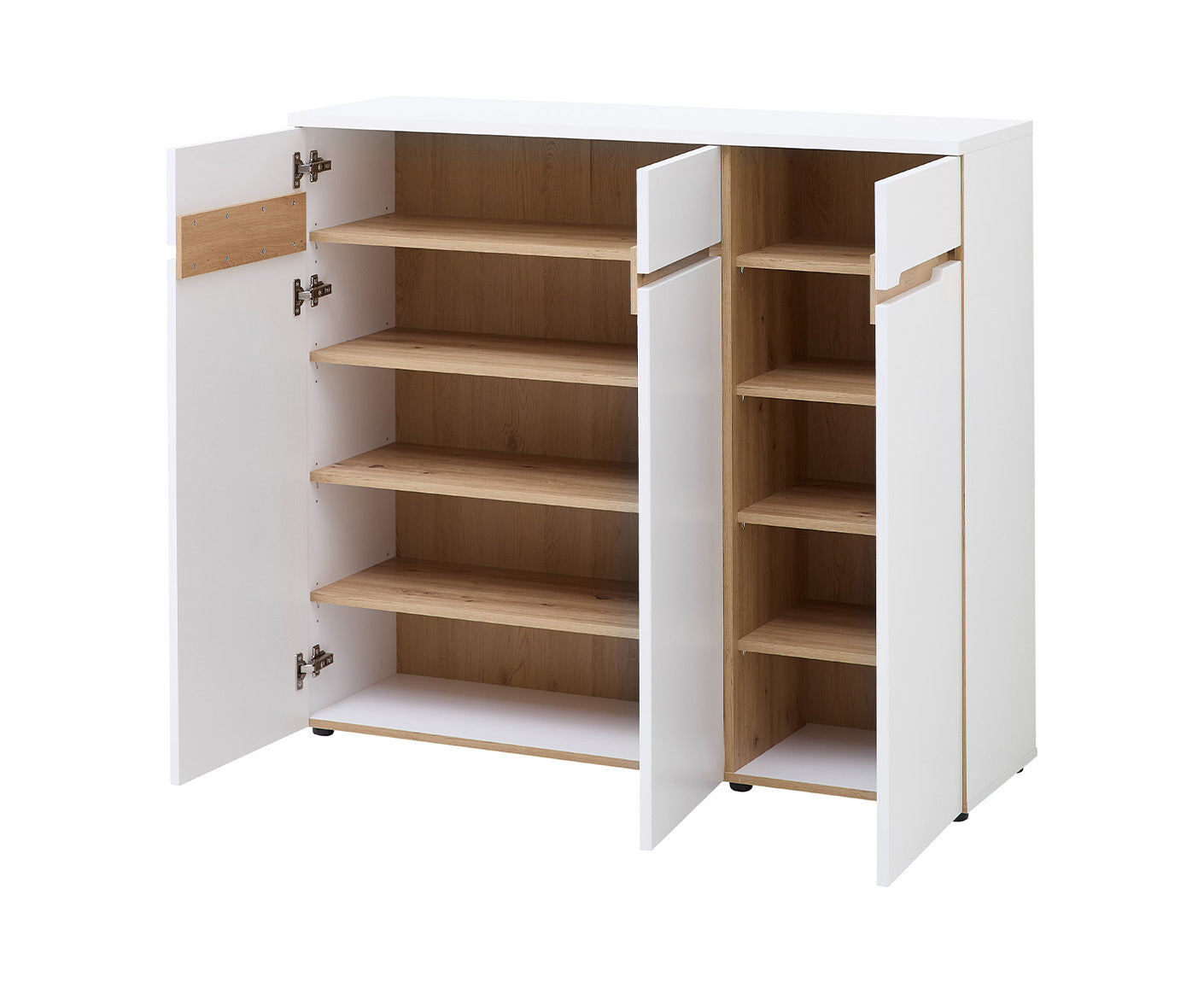 Memphis Schuhschrank 120x107 cm Weiß supermatt