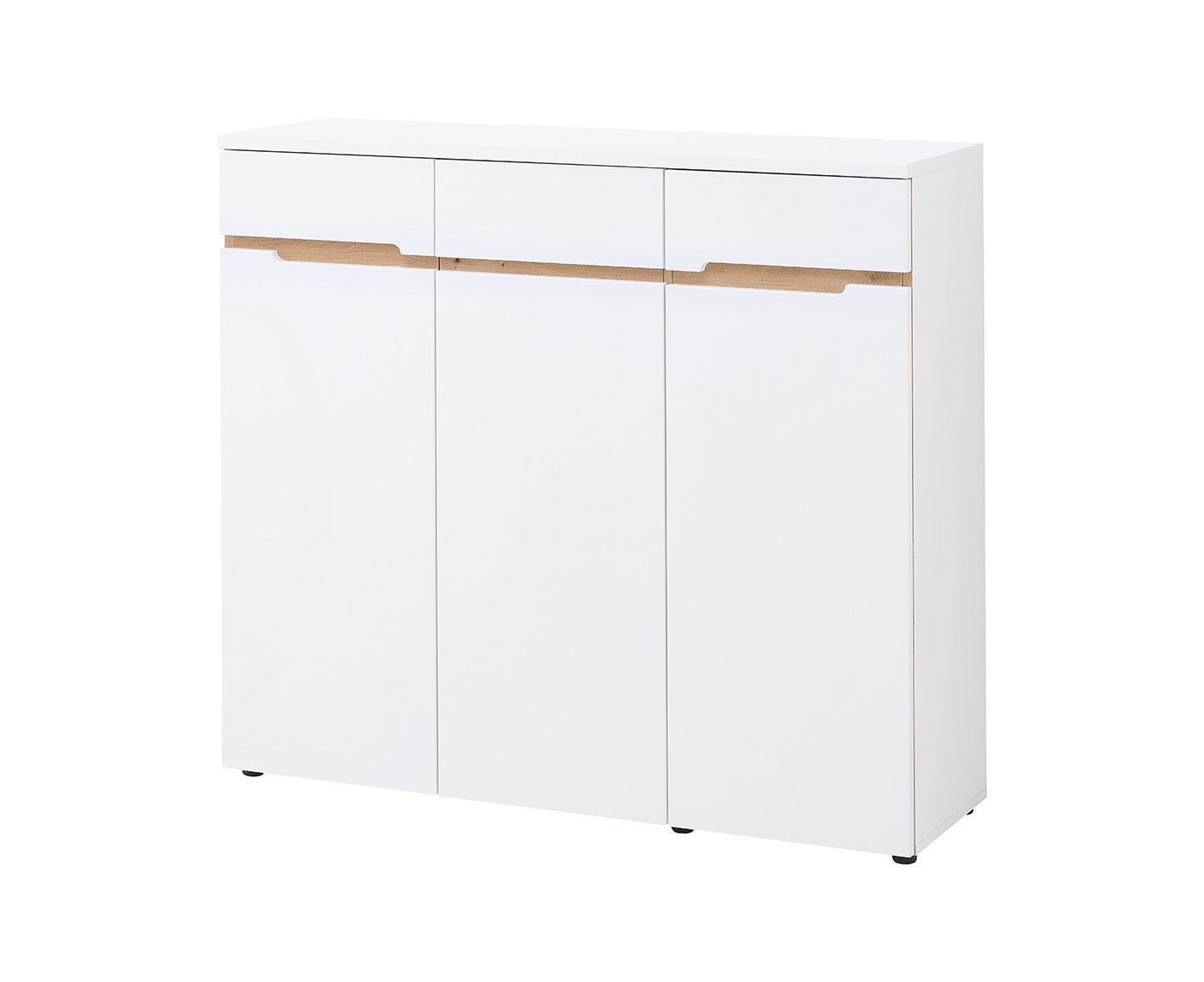 Memphis Schuhschrank 120x107 cm Weiß supermatt