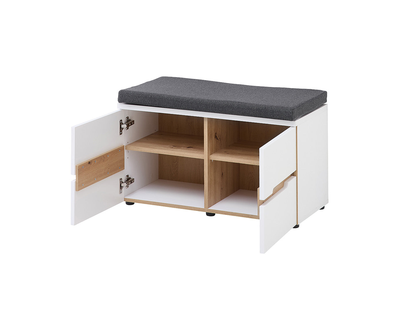 Memphis Schuhbank 80x49 cm Weiß supermatt