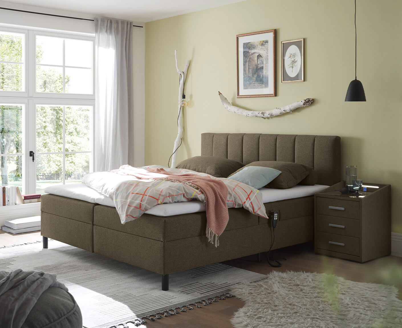 Miralindo Boxbett / Polsterbett 180x200 cm inkl. Motor