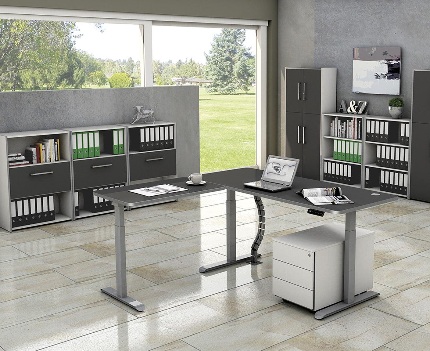 Move 3 premium Winkelkombination, elektrisch höhenverstellbar