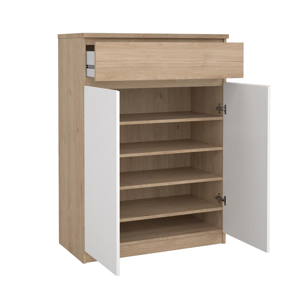 Naia Schuhschrank Jackson Hickory Weiß