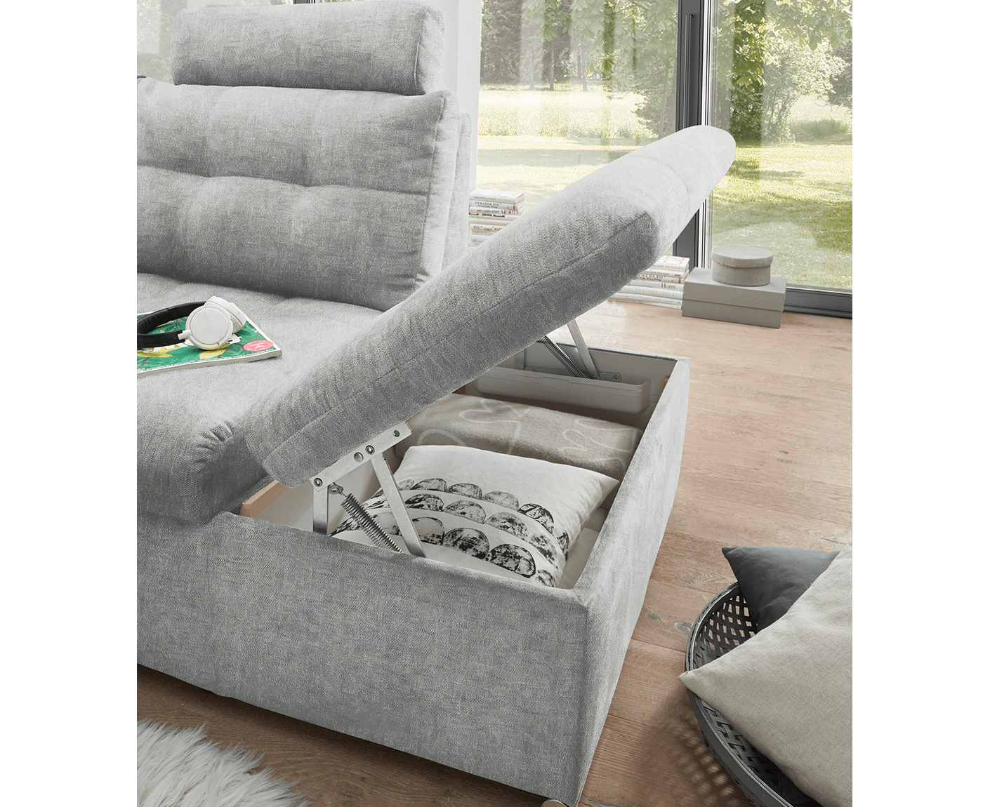 Nalo Ecksofa 260x219 cm, mit Schlaffunktion