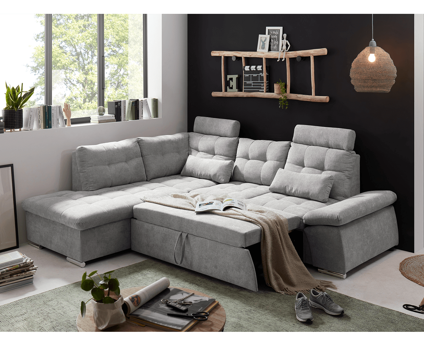 Nalo Ecksofa 260x219 cm, mit Schlaffunktion