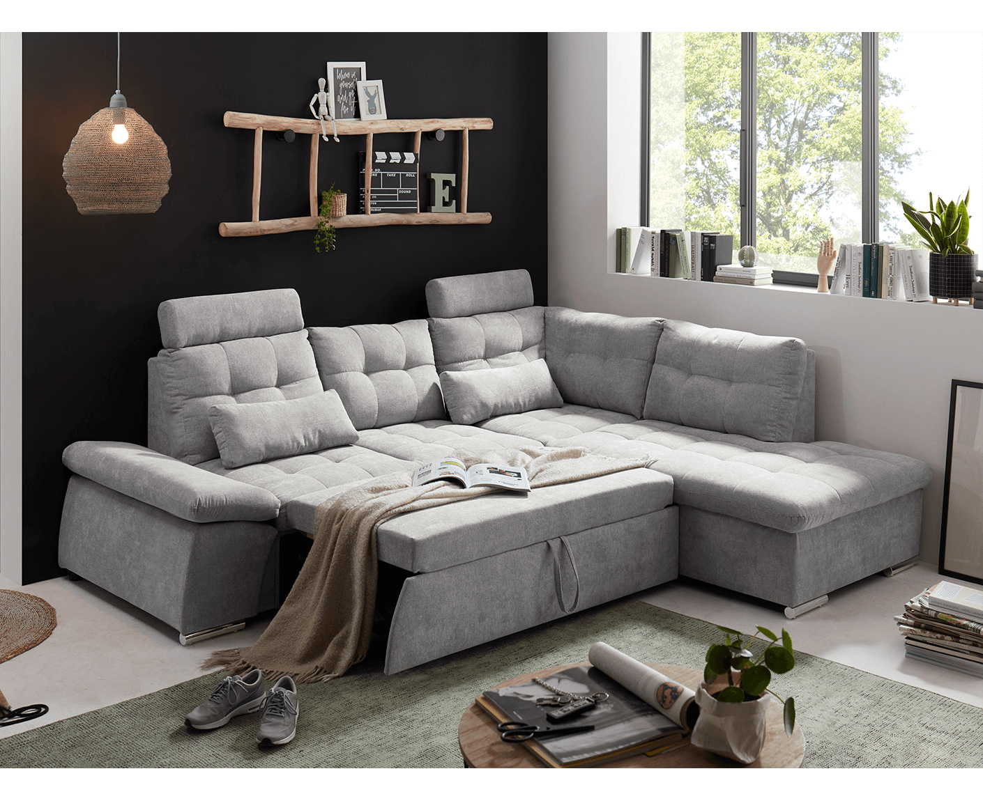 Nalo Ecksofa 260x219 cm, mit Schlaffunktion