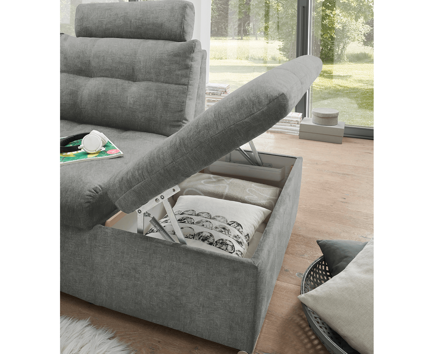 Nalo Ecksofa 260x219 cm, mit Schlaffunktion