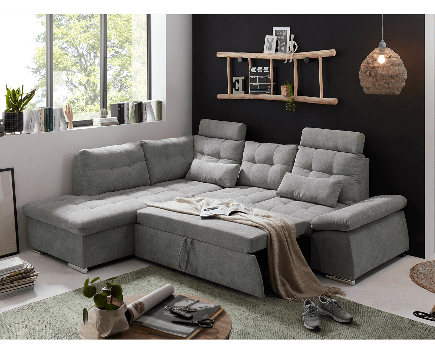 Nalo Ecksofa 260x219 cm, mit Schlaffunktion