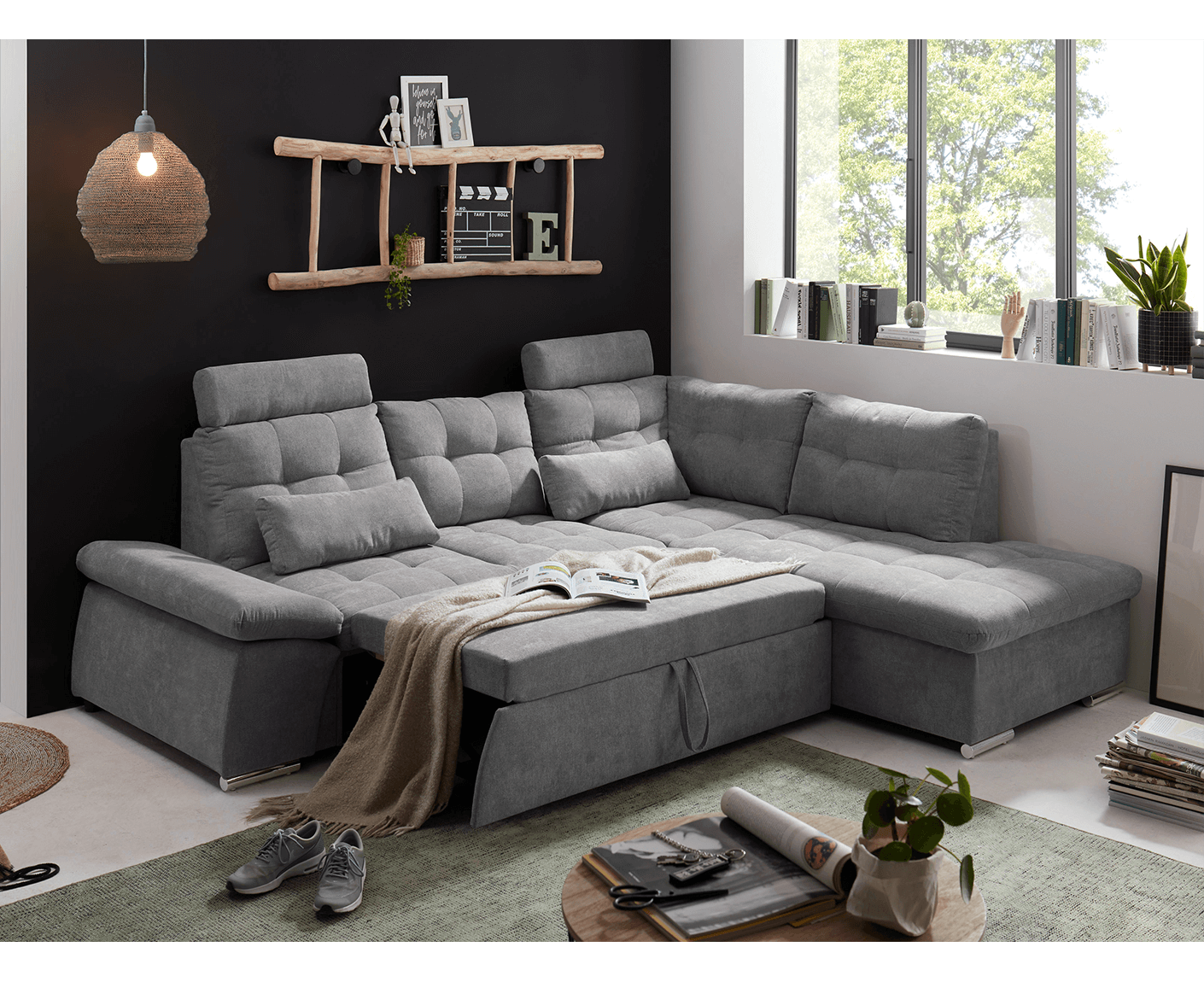 Nalo Ecksofa 260x219 cm, mit Schlaffunktion