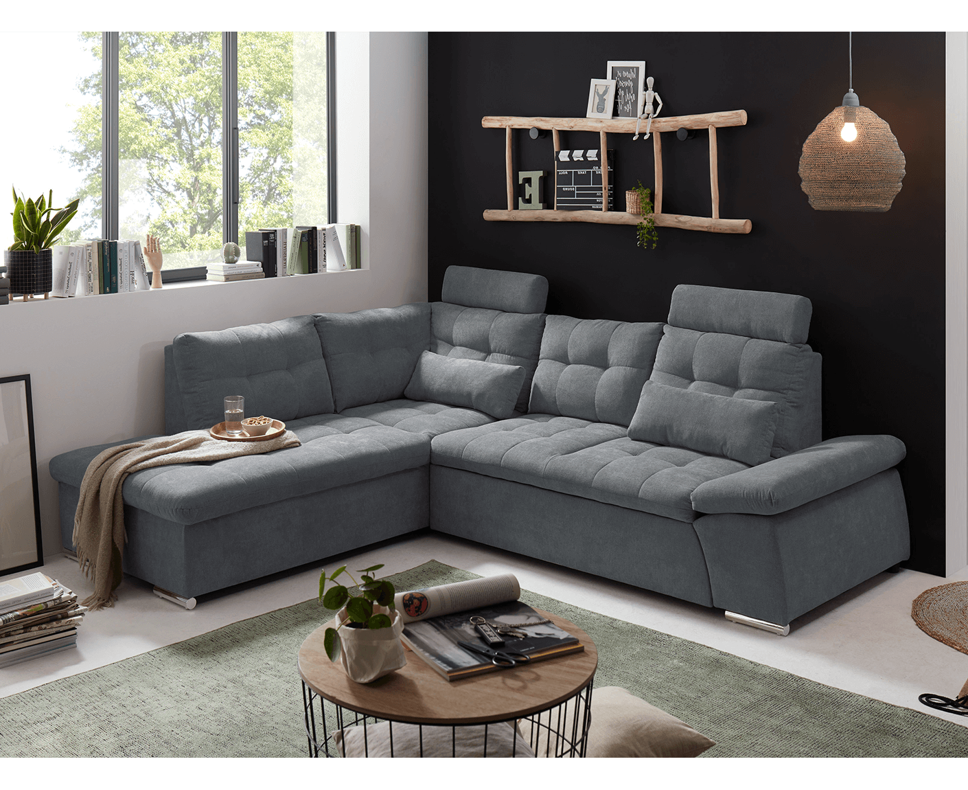 Nalo Ecksofa 260x219 cm, mit Schlaffunktion