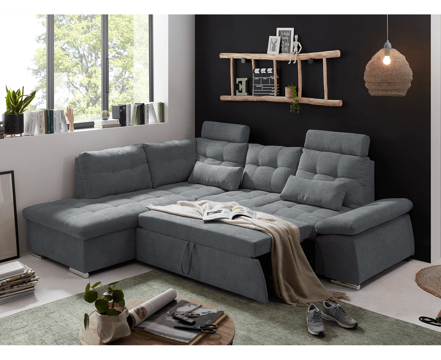 Nalo Ecksofa 260x219 cm, mit Schlaffunktion