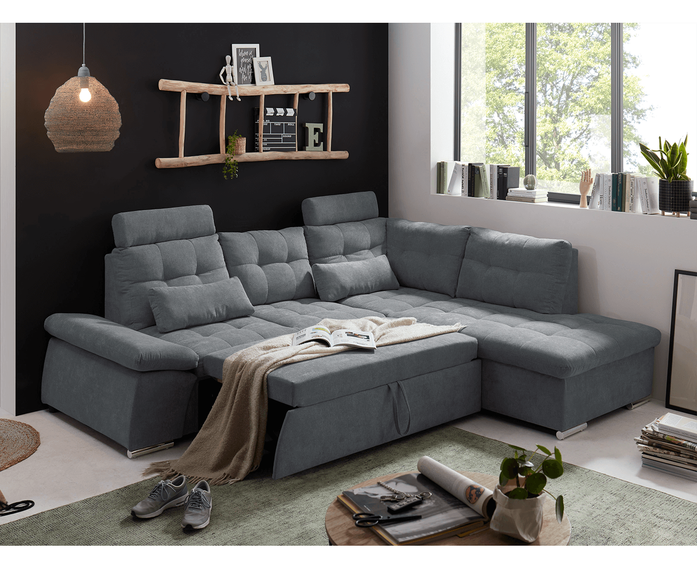 Nalo Ecksofa 260x219 cm, mit Schlaffunktion