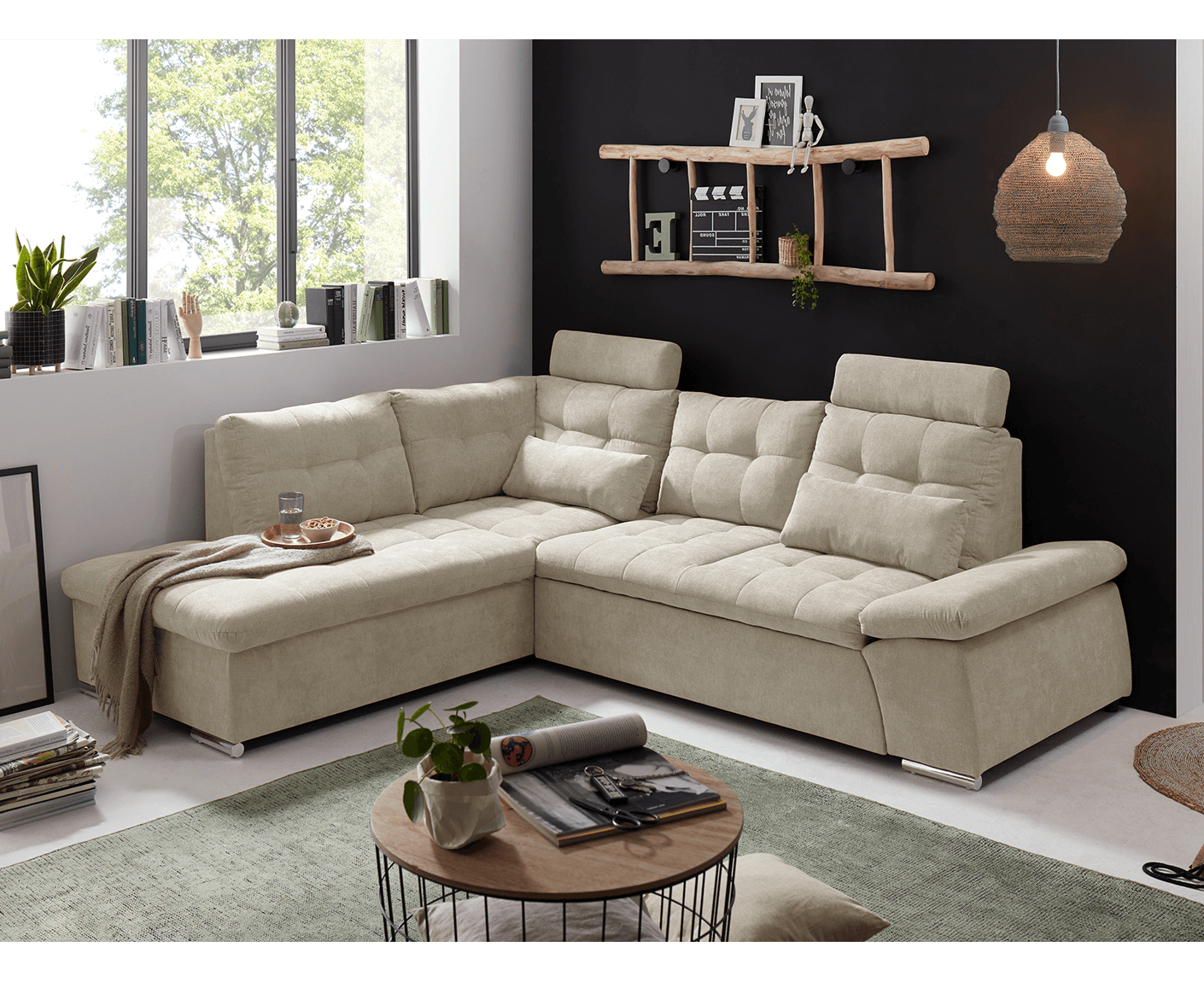 Nalo Ecksofa 260x219 cm, mit Schlaffunktion