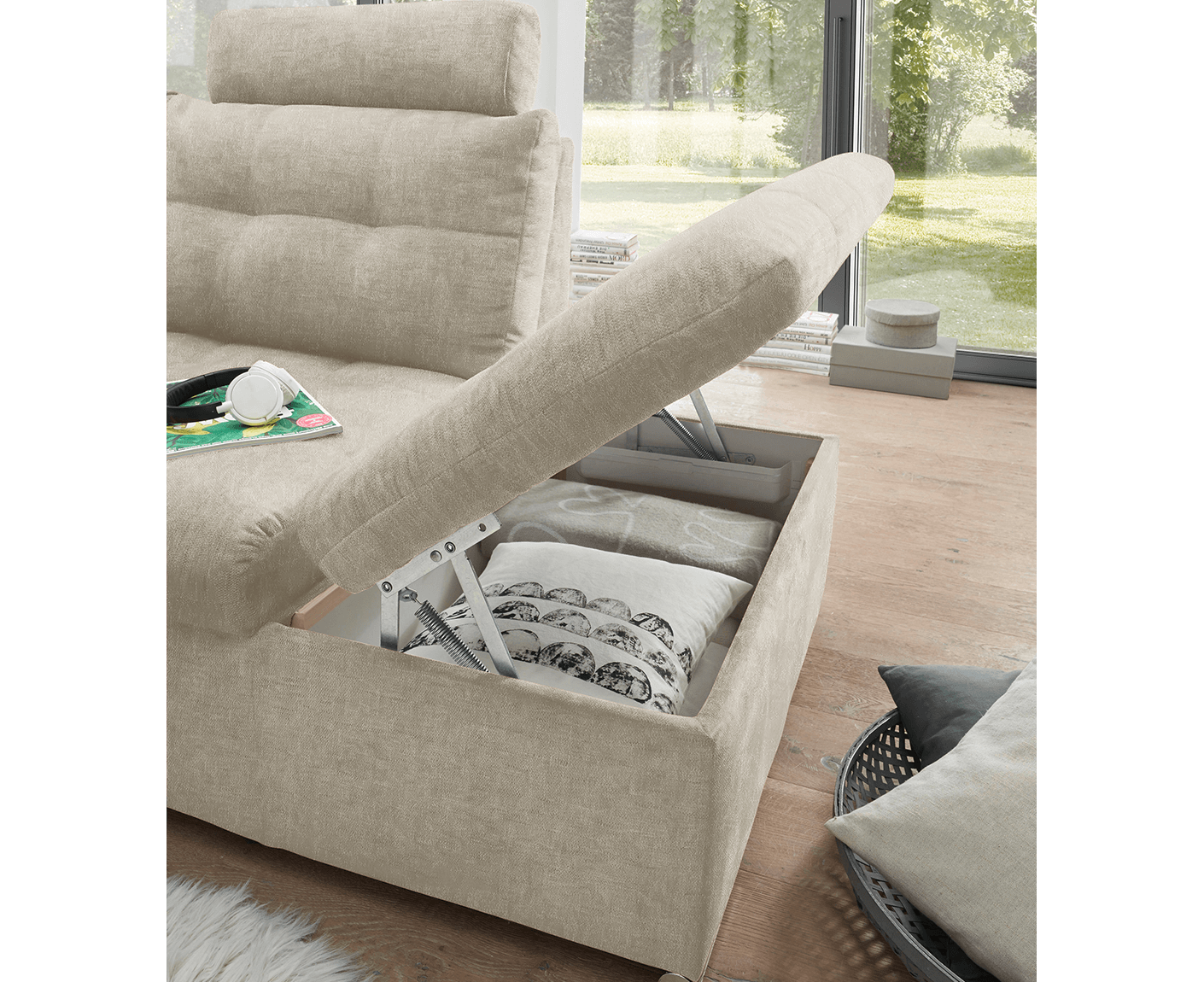Nalo Ecksofa 260x219 cm, mit Schlaffunktion