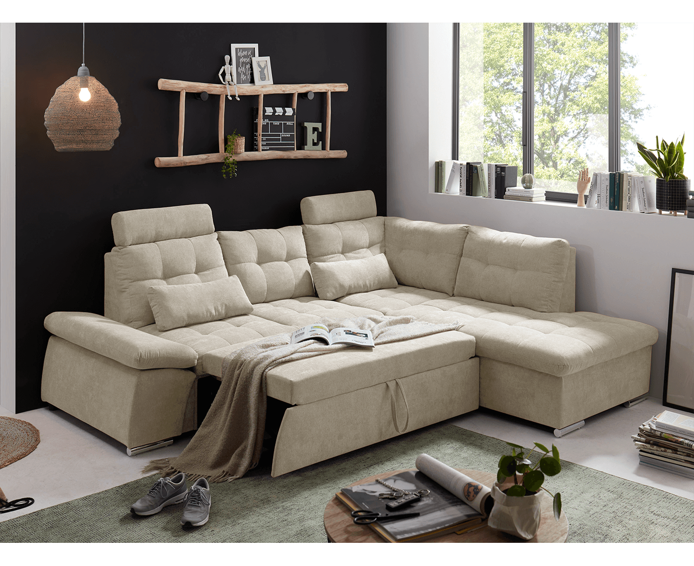 Nalo Ecksofa 260x219 cm, mit Schlaffunktion