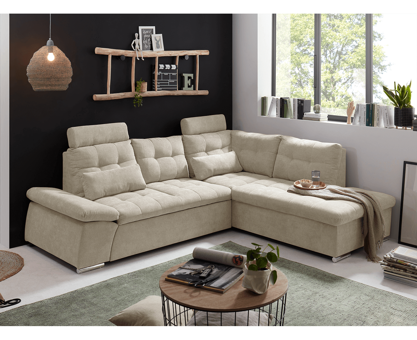 Nalo Ecksofa 260x219 cm, mit Schlaffunktion