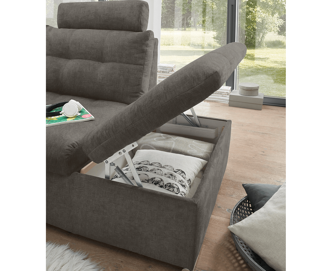 Nalo Ecksofa 260x219 cm, mit Schlaffunktion