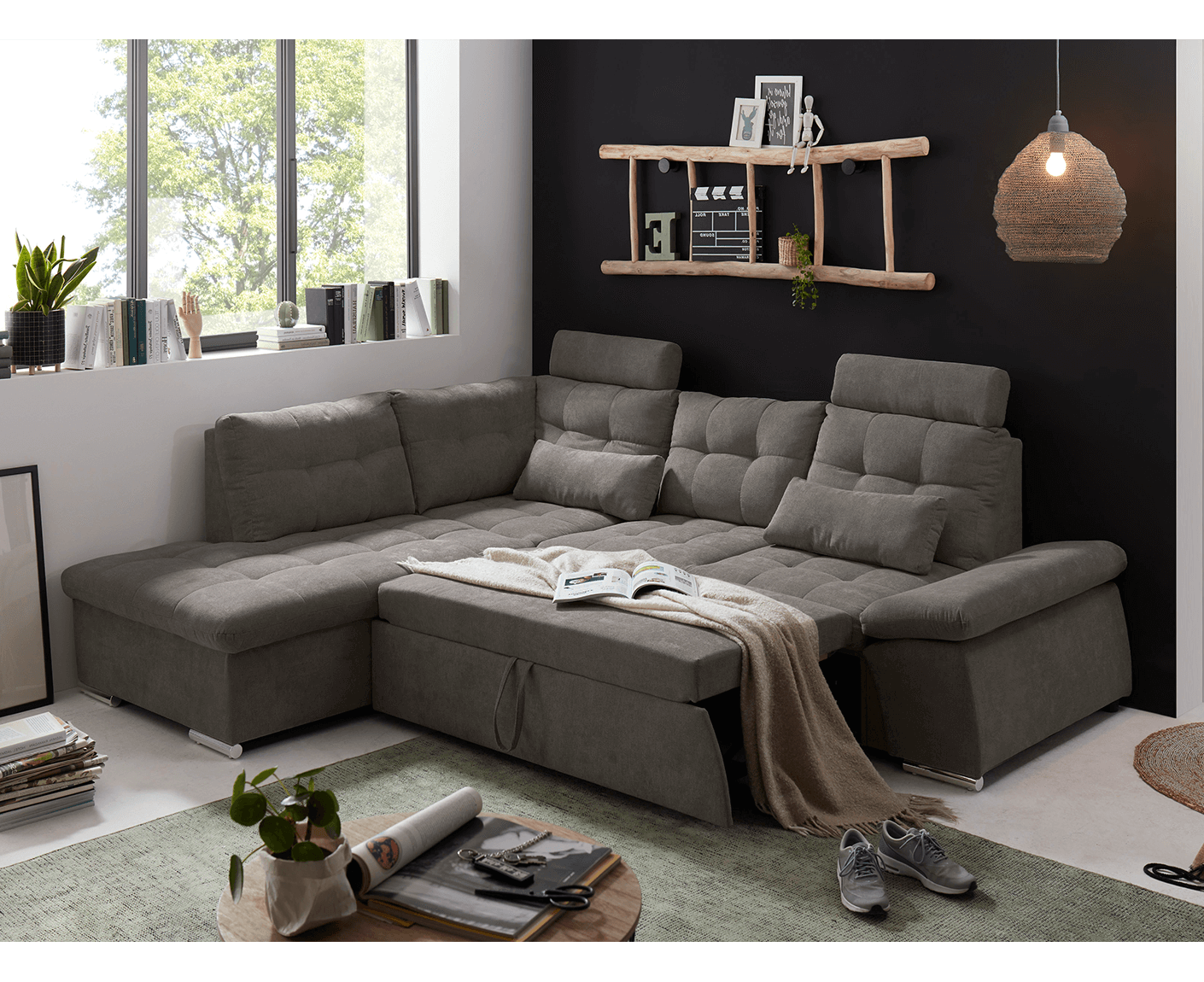 Nalo Ecksofa 260x219 cm, mit Schlaffunktion