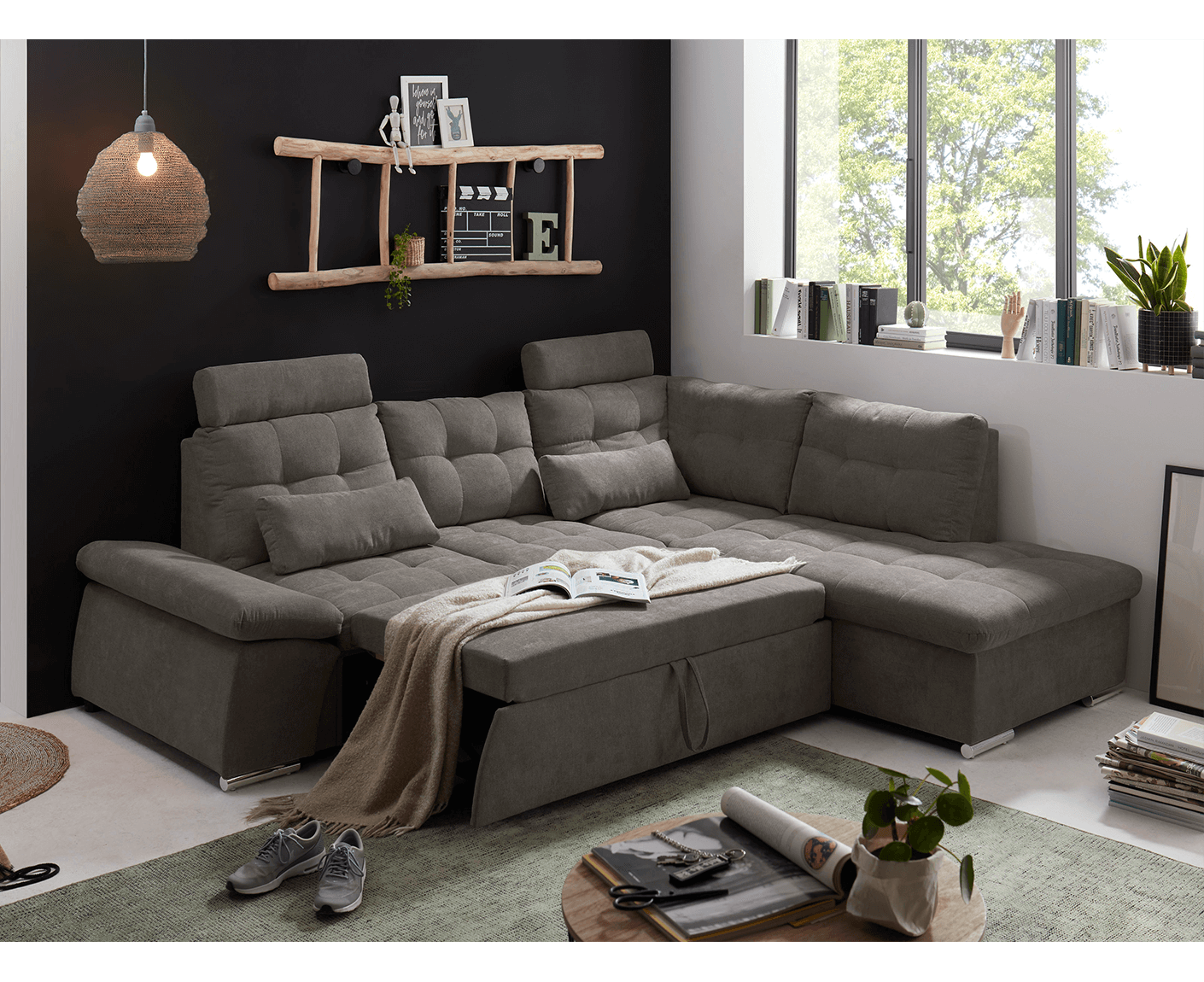 Nalo Ecksofa 260x219 cm, mit Schlaffunktion