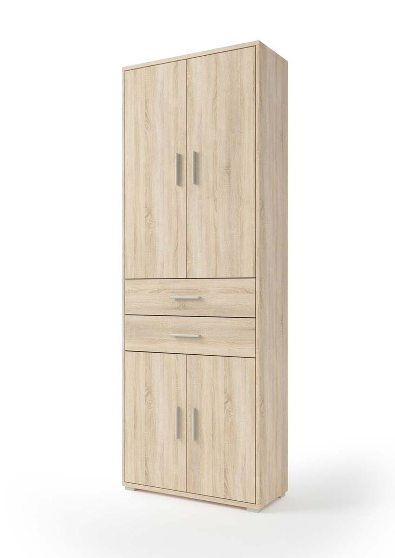 Office Line Kombischrank 6OH 79 cm mit Schubladen Eiche Sonoma