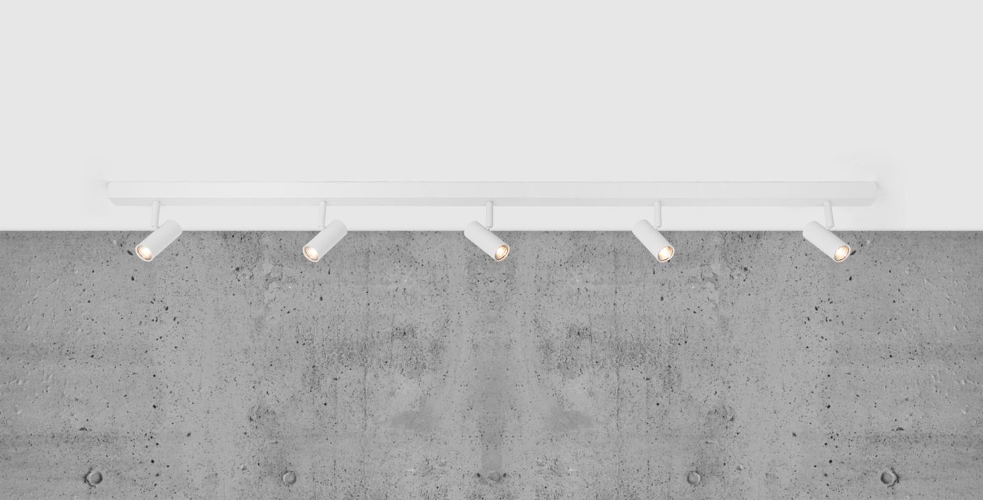 Omari Deckenlampe 118x12 cm mit Moodmaker Dimmer Weiß