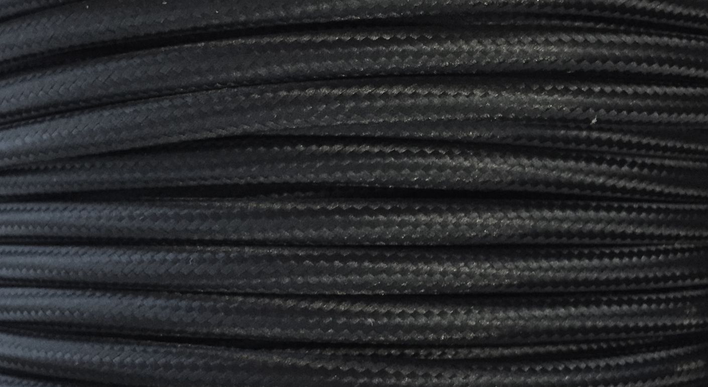 Stoffkabel 4m Schwarz
