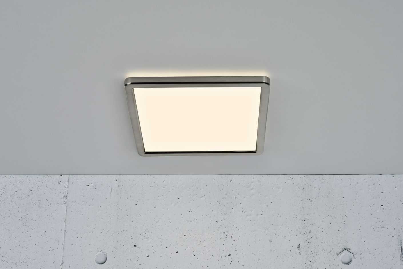 Oja Deckenlampe 30x30 cm Eckig Weiß/Silber