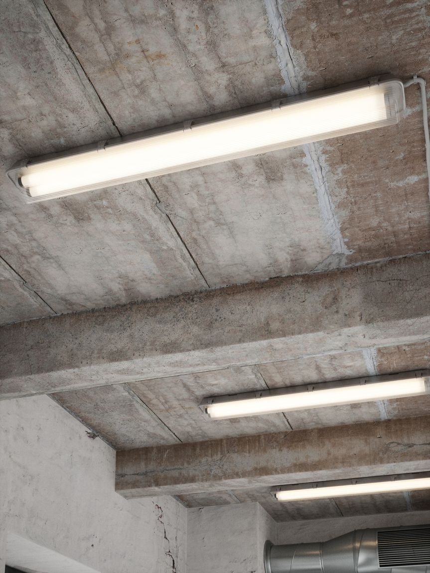 Works IP 65 Lichtleiste G13 Grau