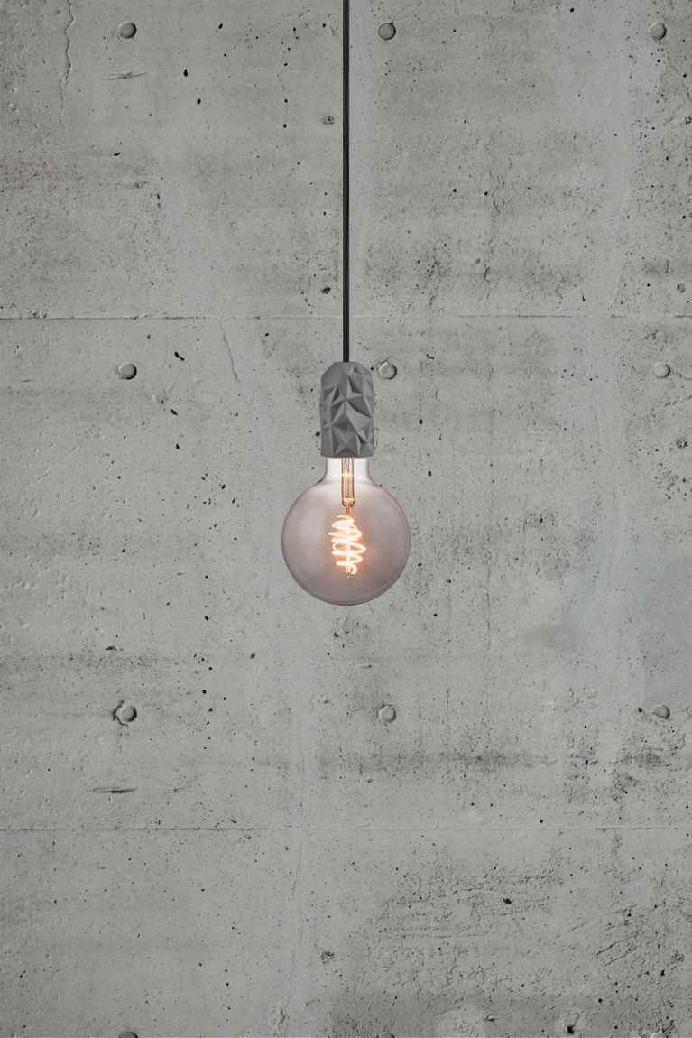 Hang Pendellampe Hängelampe E27 Grau