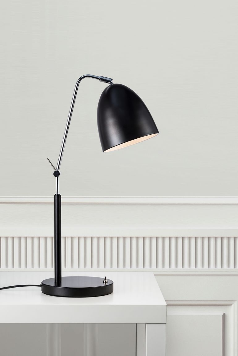 Alexander Tischlampe Ø 16 cm Leselampe Schwarz