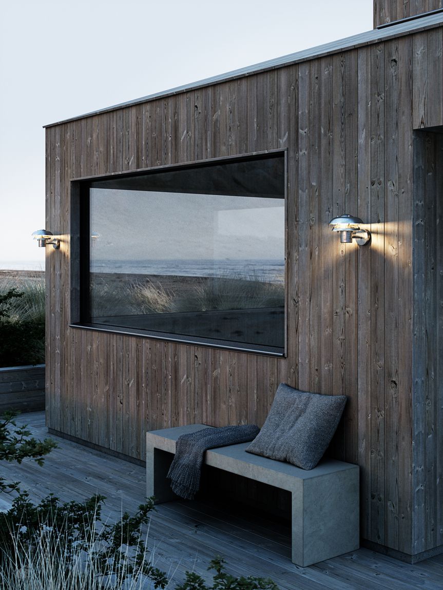 Kurnos Wandlampe Ø 20 cm Outdoor Verzinkt