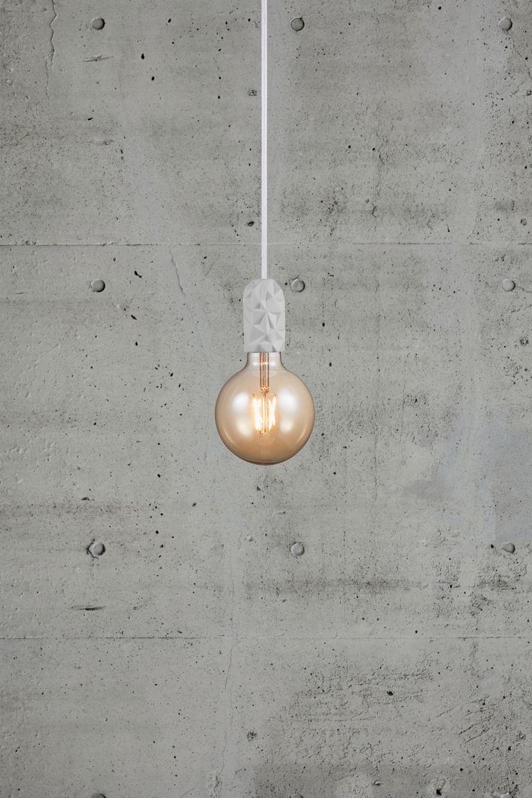 Hang Pendellampe Hängelampe E27 Weiß
