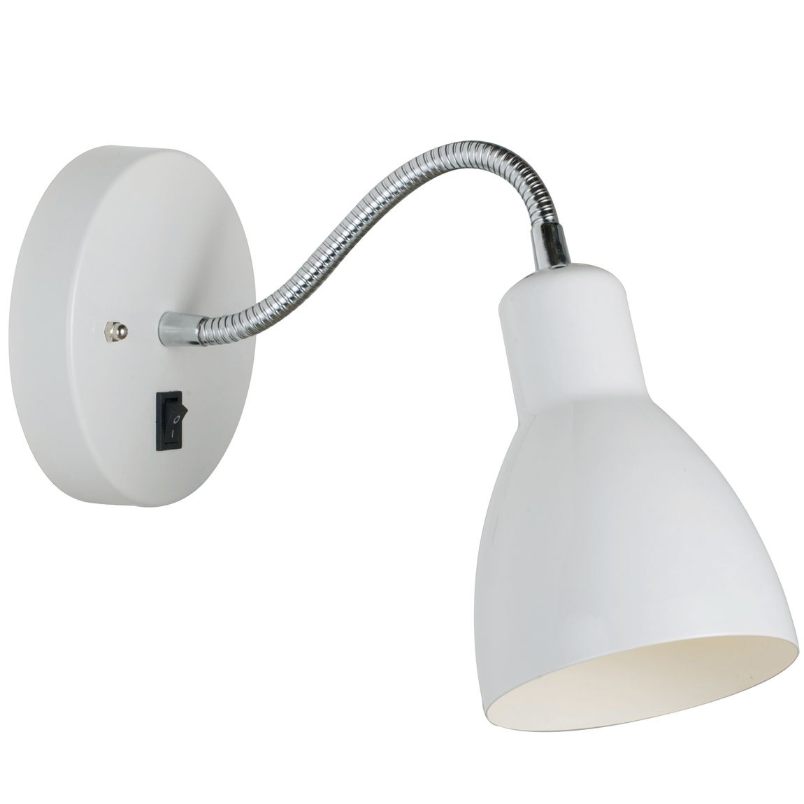 Cyclone Wandlampe Leselampe Ø 11 cm Weiß