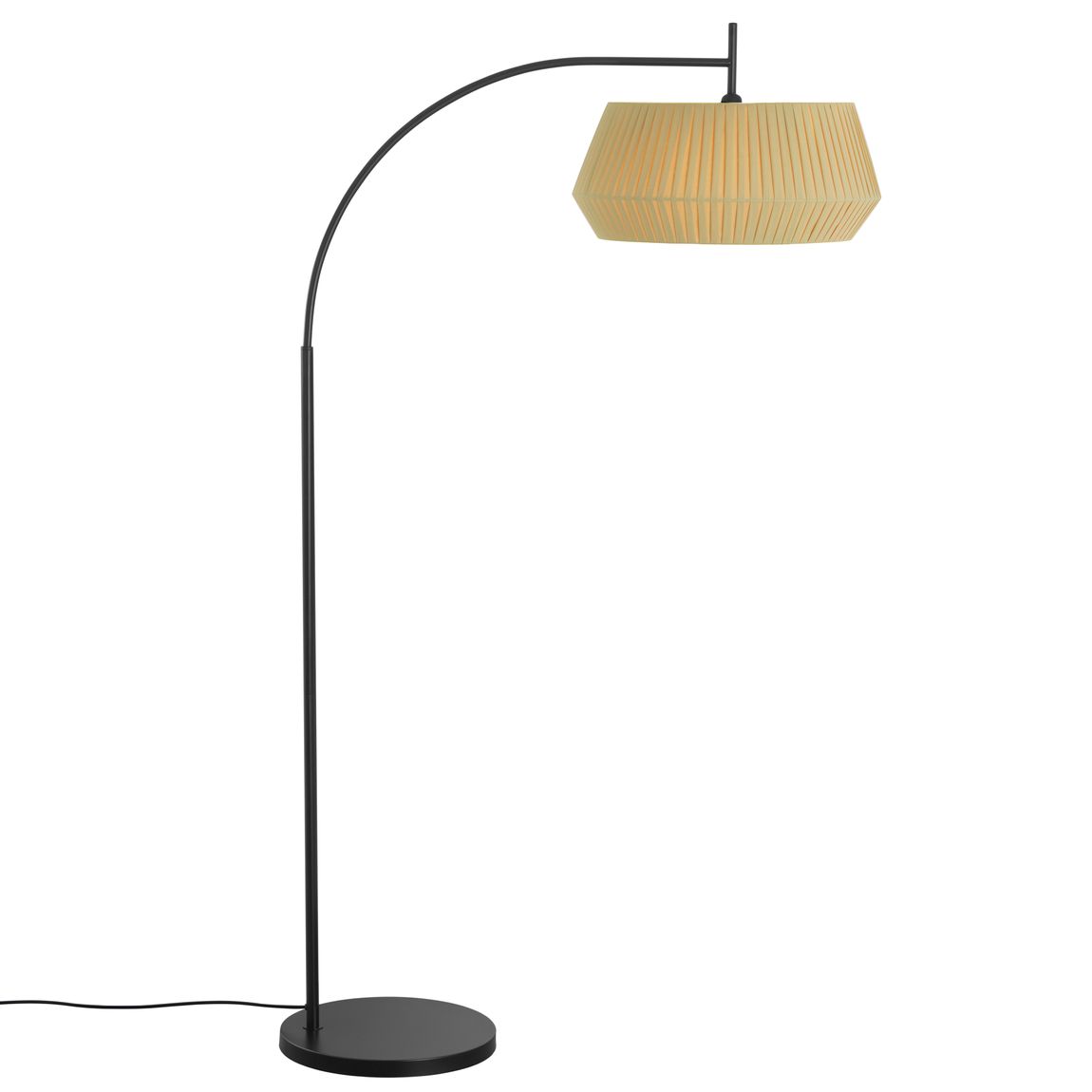 Dicte Stehlampe Leselampe Ø 53 cm Beige / Schwarz