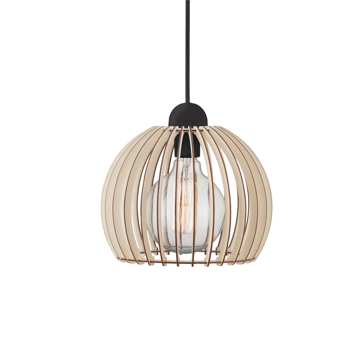 Chino Pendellampe Hängelampe Ø 25 cm Holz
