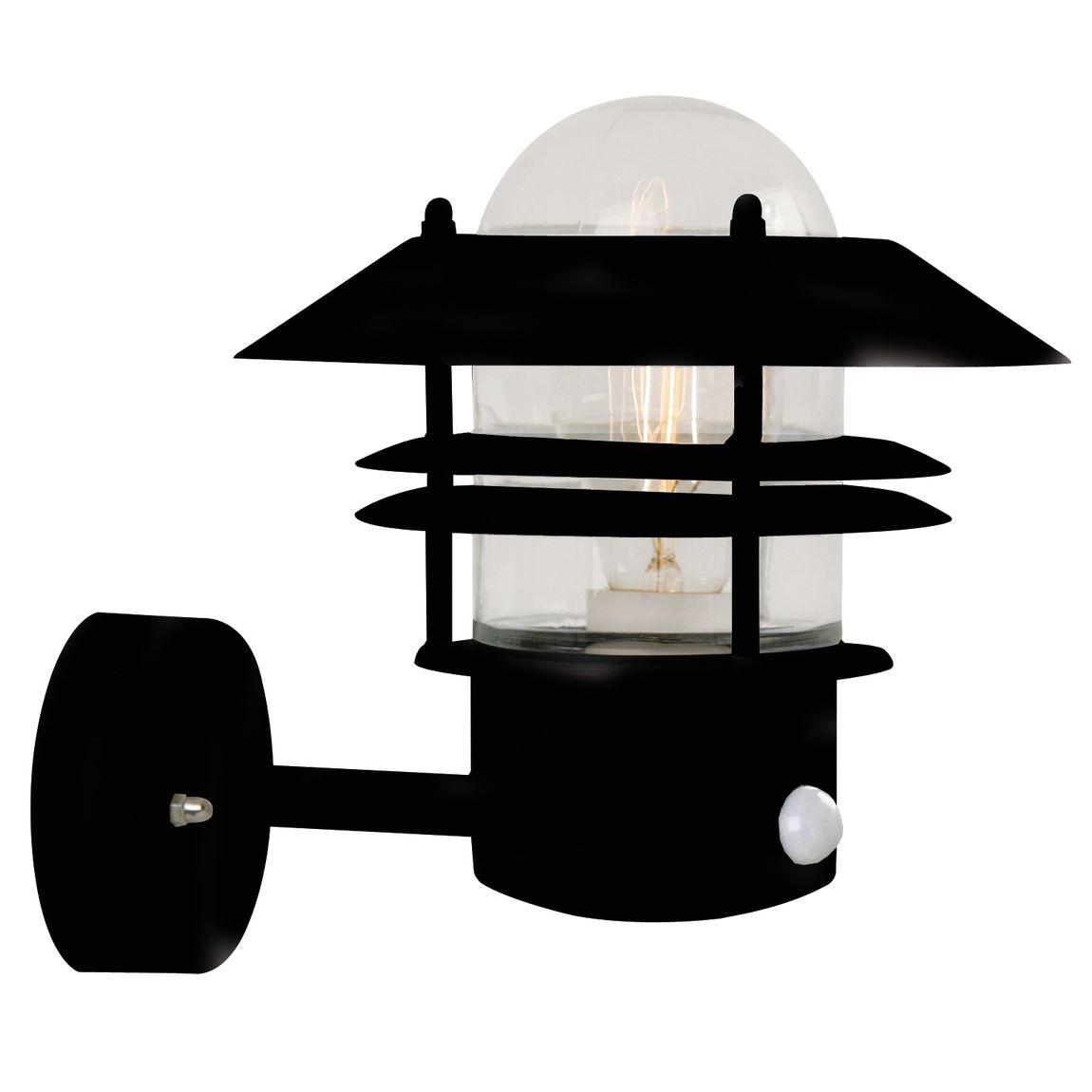 Blokhus Wandlampe Bewegungssensor Outdoor Ø 23 cm Schwarz