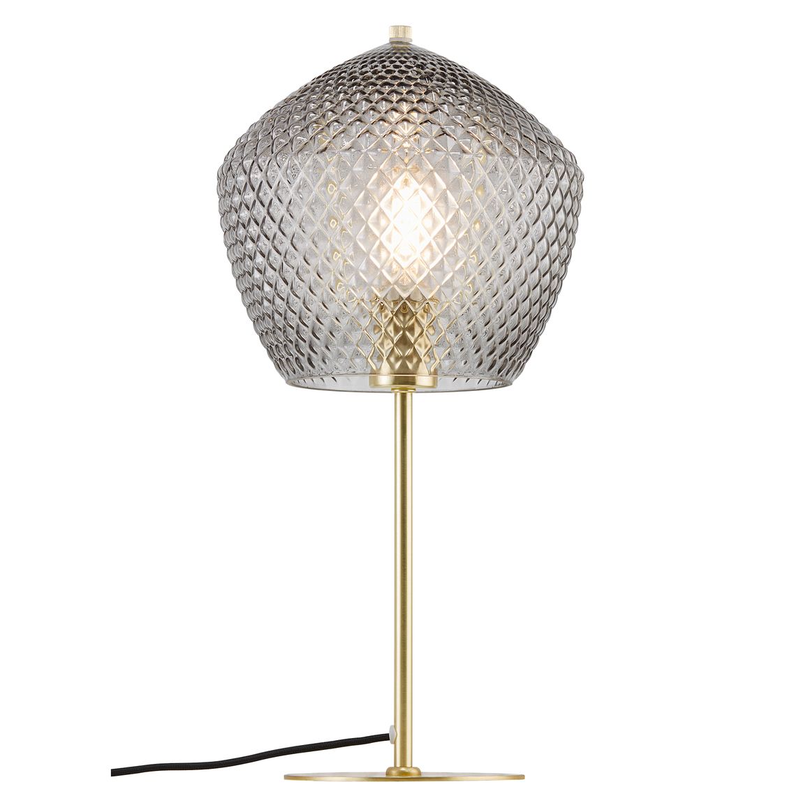 Orbiform Tischlampe Ø 23 cm Rauch / Messing