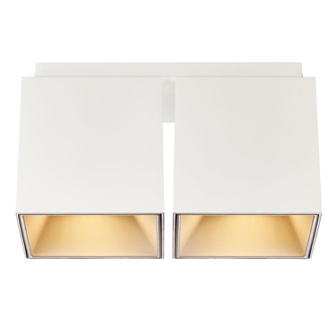 Ethan 2er Anbauspot Deckenlampe 10,5 x 21,6 cm Weiß Matt