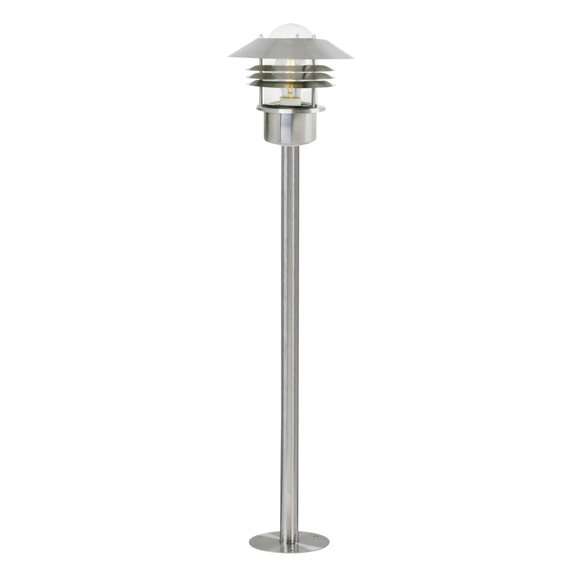Vejers Standlampe E27 Edelstahl