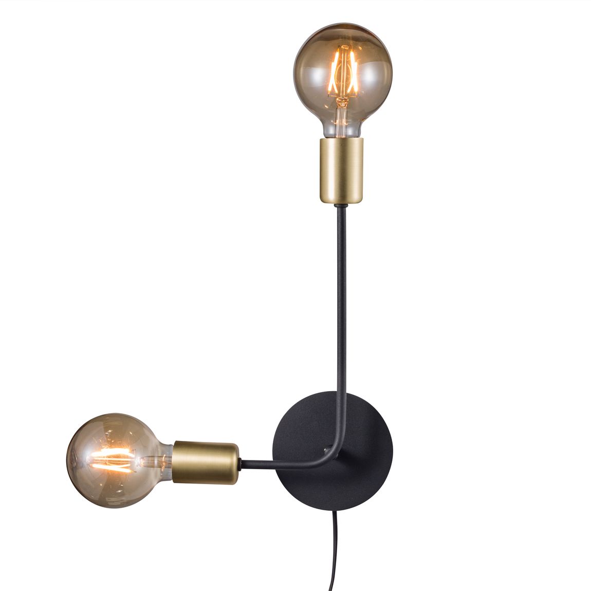 Josefine Wandlampe Leselampe Ø 4,2 cm Schwarz / Messing