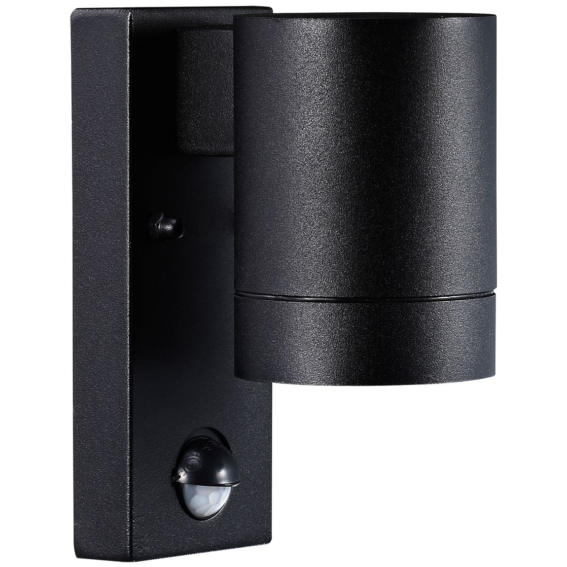 Tin Maxi Wandleuchte Höhe 16 cm mit Bewegungssensor Outdoor Schwarz