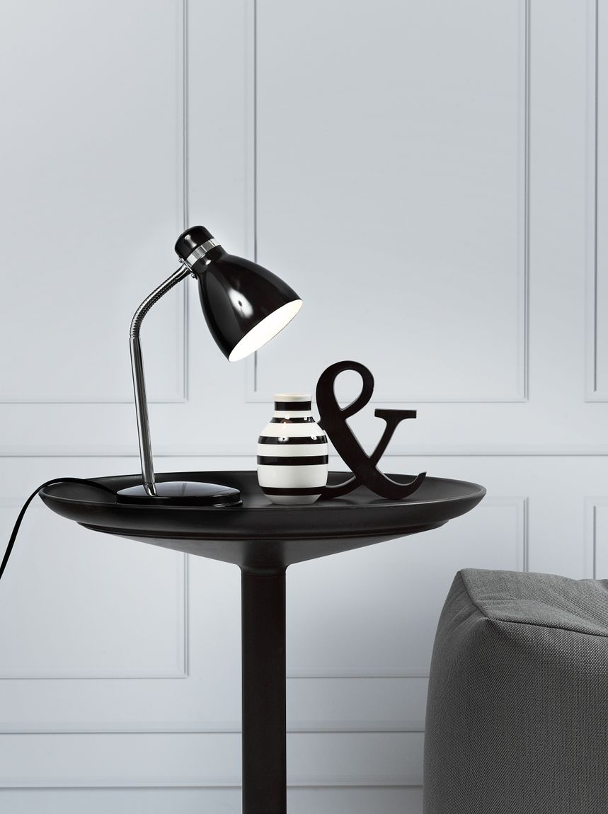 Cyclone Tischlampe Nachttischlampe Ø 11 cm Schwarz