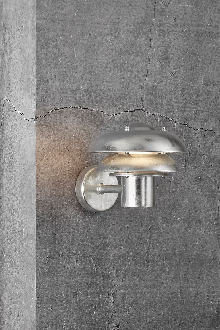 Kurnos Wandlampe Ø 20 cm Outdoor Verzinkt