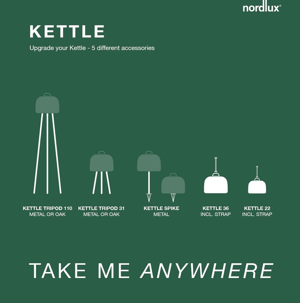 Lampenstativ Tripod für Kettle Gartenlampe Massivholz