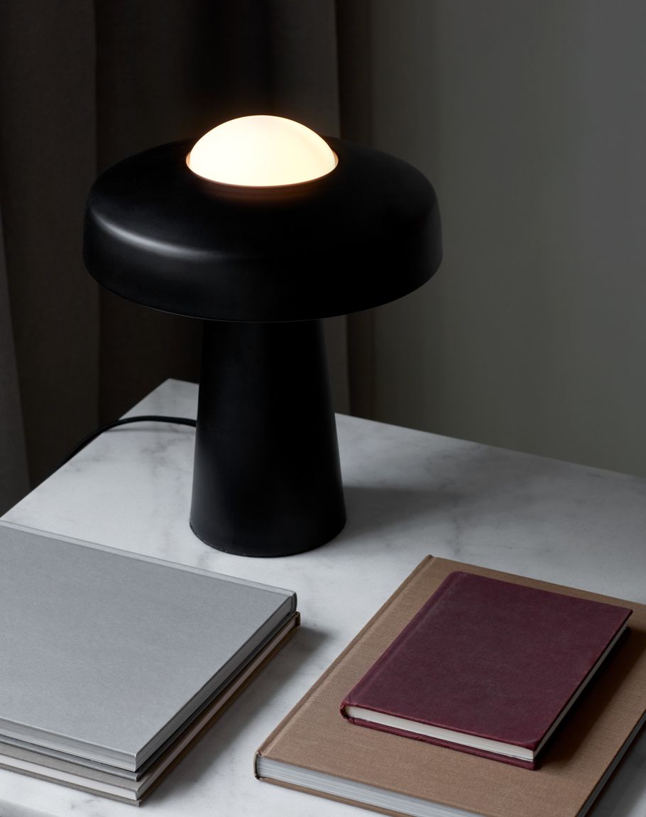 Time Tischlampe Ø 26,7 cm Leselampe Schwarz