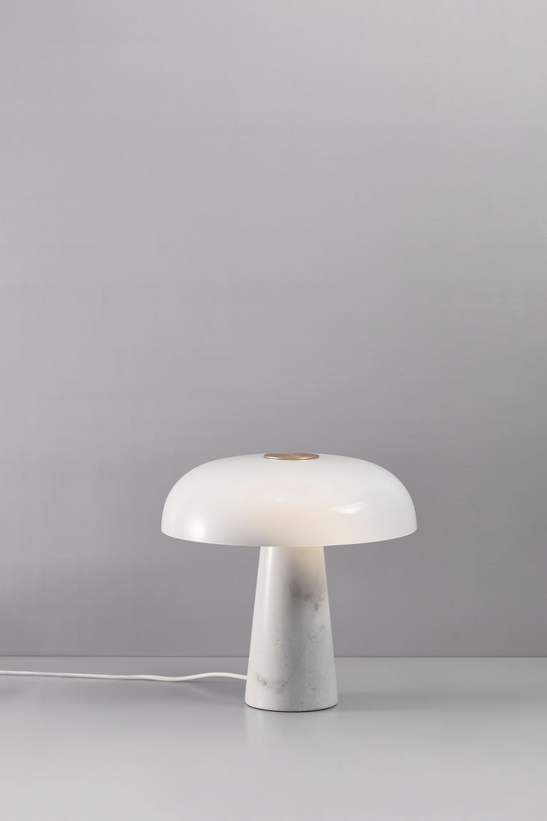 Glossy Tischlampe Ø 32 cm Marmor / Opalweiß