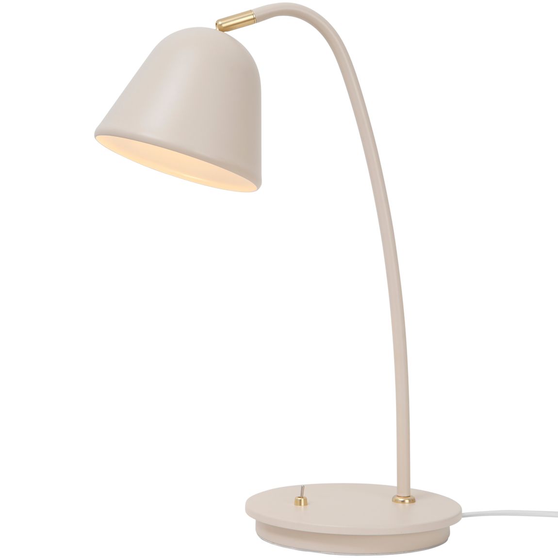 Fleur Tischlampe Leselampe Ø 23,4 cm Weiß / Beige