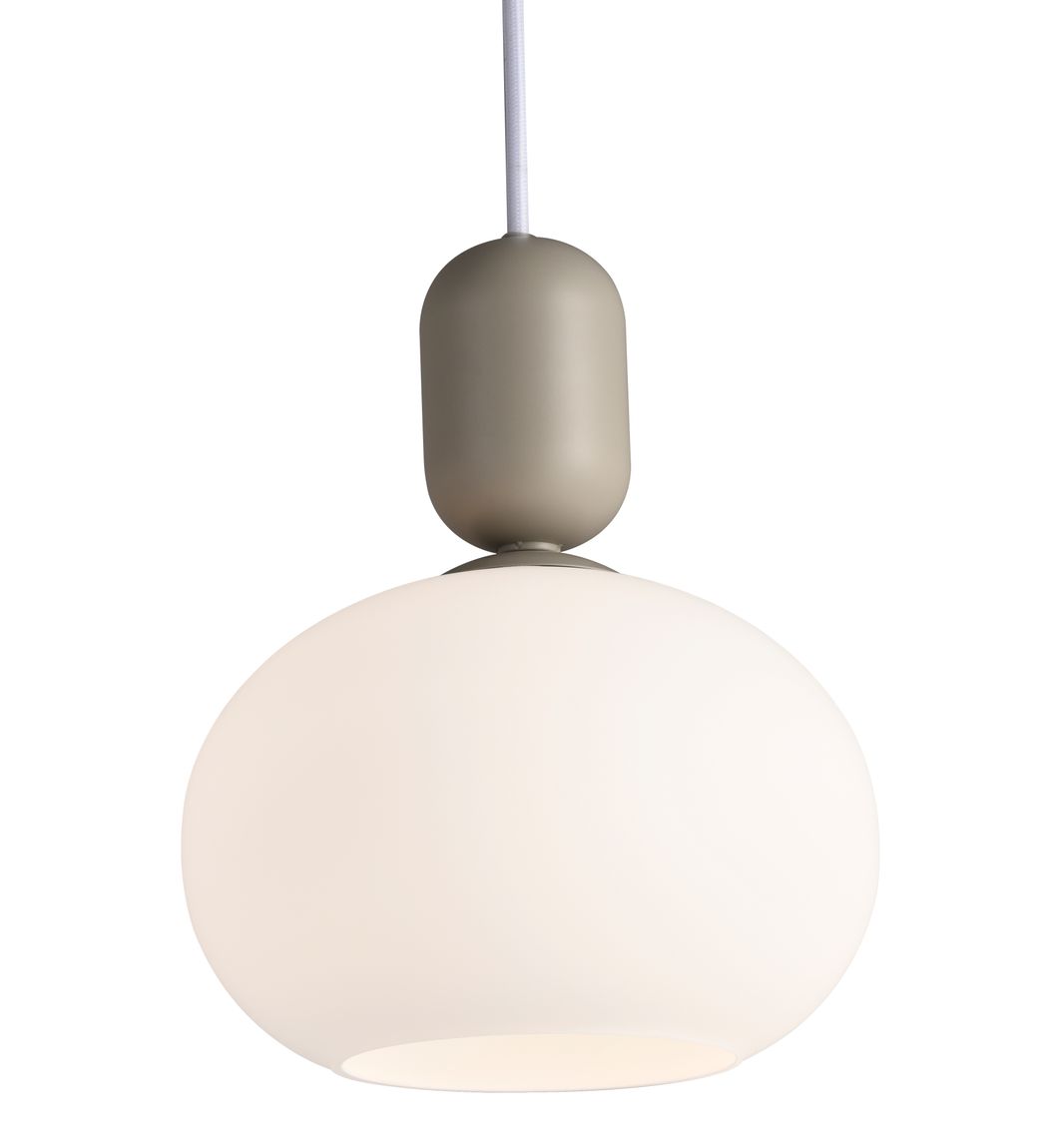 Notti Pendellampe Hängelampe Ø 20 cm Weiß / schwarz