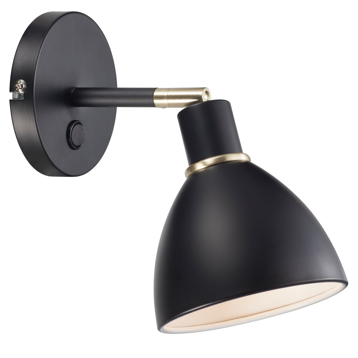 Ray Wandlampe Leselampe Ø 12 cm Schwarz