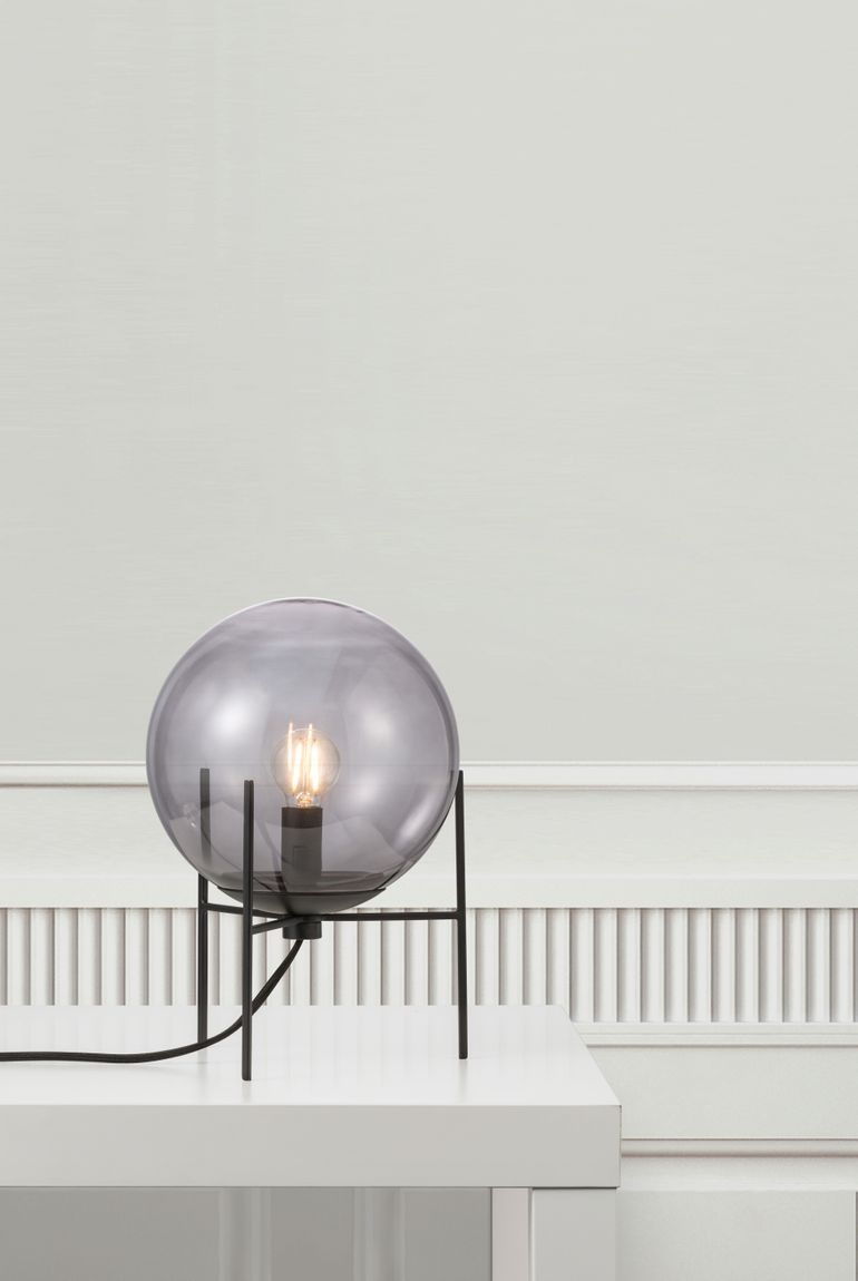 Alton Tischlampe Ø 20 cm Leselampe Rauch / Schwarz