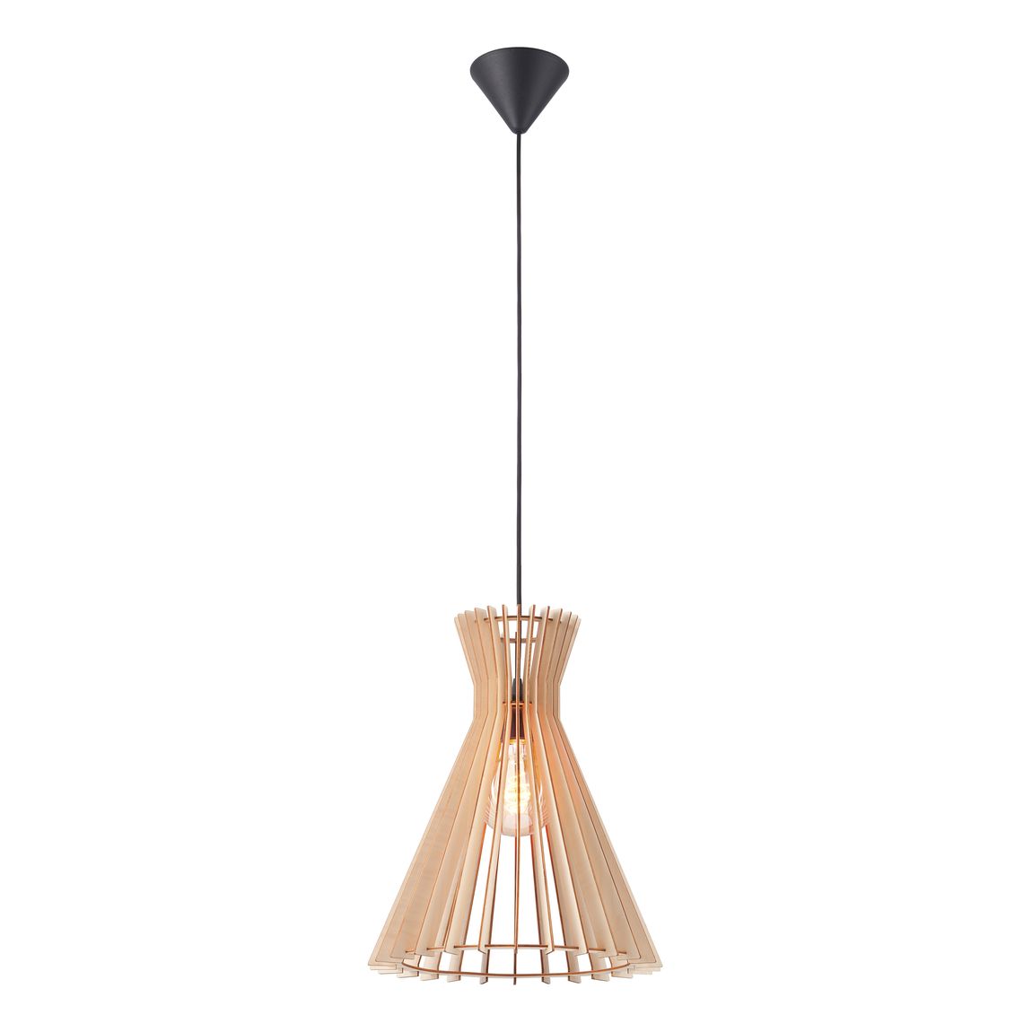 Groa Pendellampe Hängelampe Ø 34 cm Natur/Holz